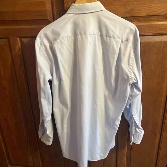 Lucasini Men’s Light Blue L. S 100% Cotton Button Up Dress Shirt Size 16.5 32/33 - Picture 2 of 6